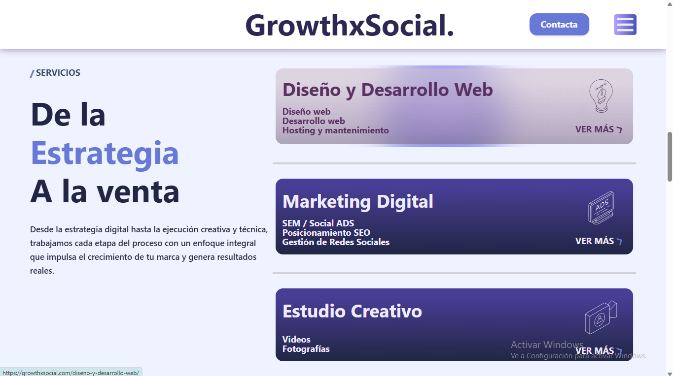 Vista previa de GrowthXSocial